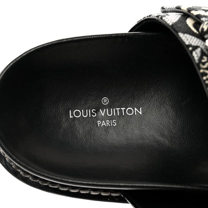 Louis Vuitton Jacquard Since 1854 Paseo Flat Comfort Sandals 40 Grey 7 of 8