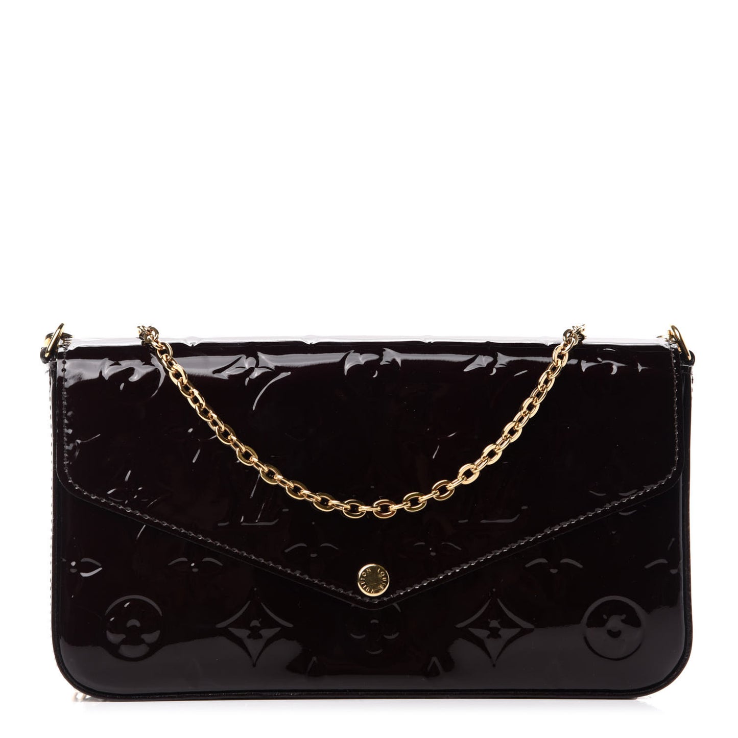 Vernis Pochette Felicie Chain Wallet Amarante