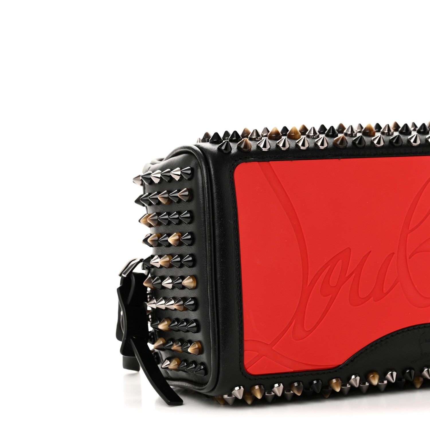 Christian Louboutin Calfskin Spikes Mens Blaster Toiletry Bag Black 9 of 10