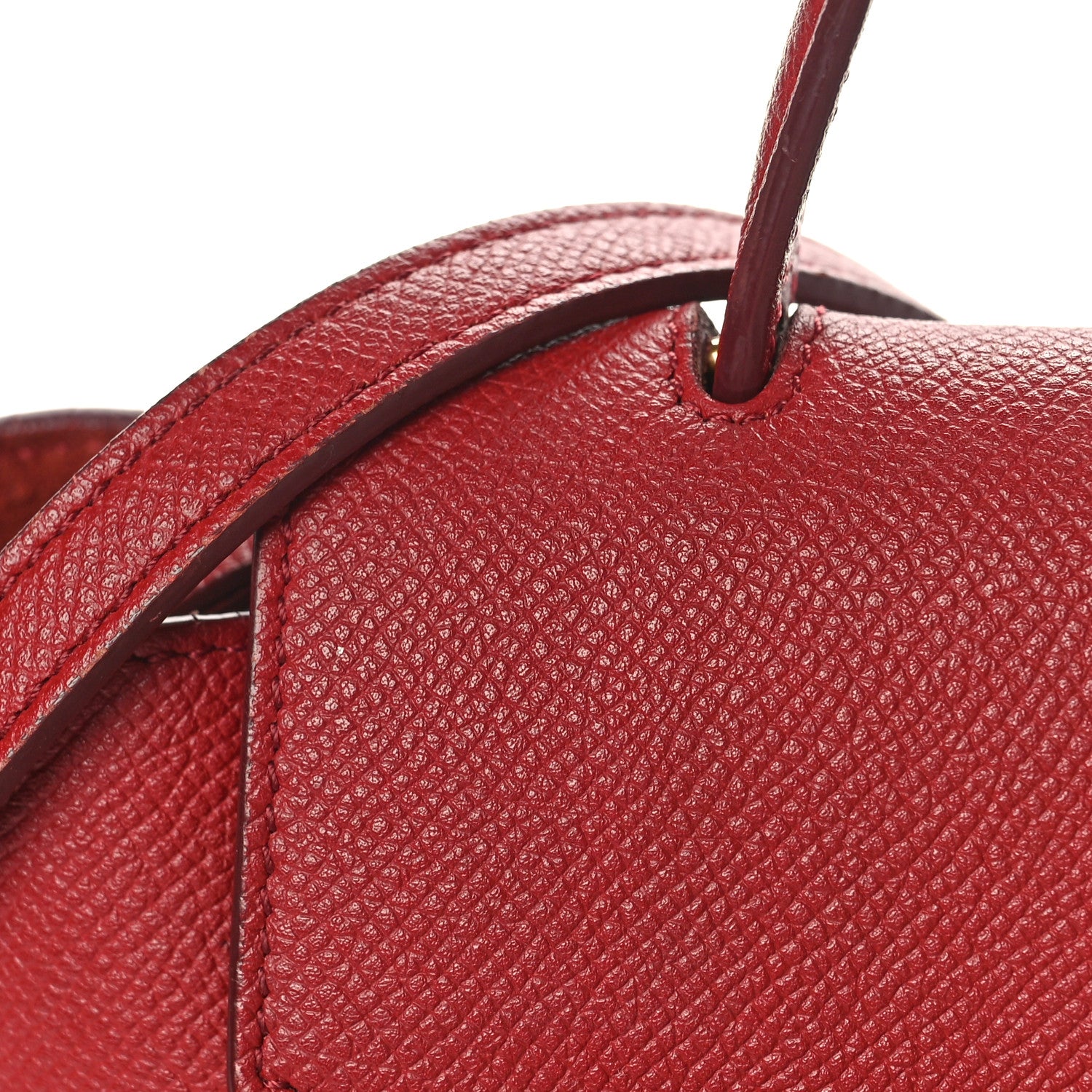 Celine Grained Calfskin Nano Belt Bag Ruby 13 of 15