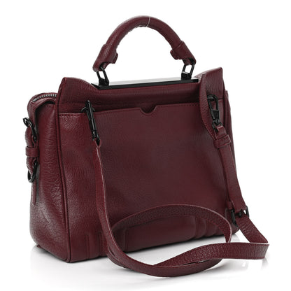 3.1 Phillip Lim Grained Calfskin Small Ryder Satchel Burgundy 3 of 10