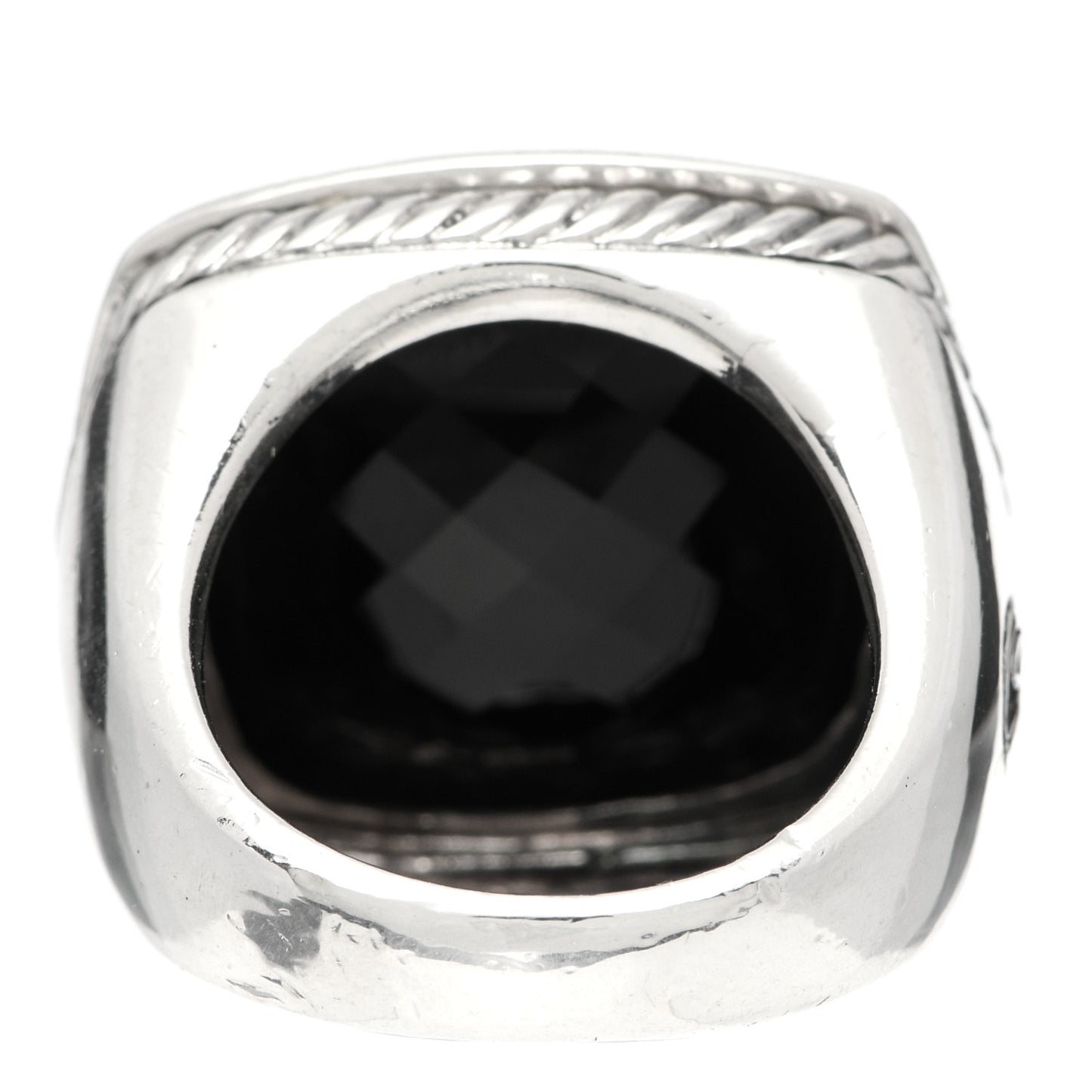 Sterling Silver Diamond Black Onyx 20mm Albion Statement Ring 56 7.5