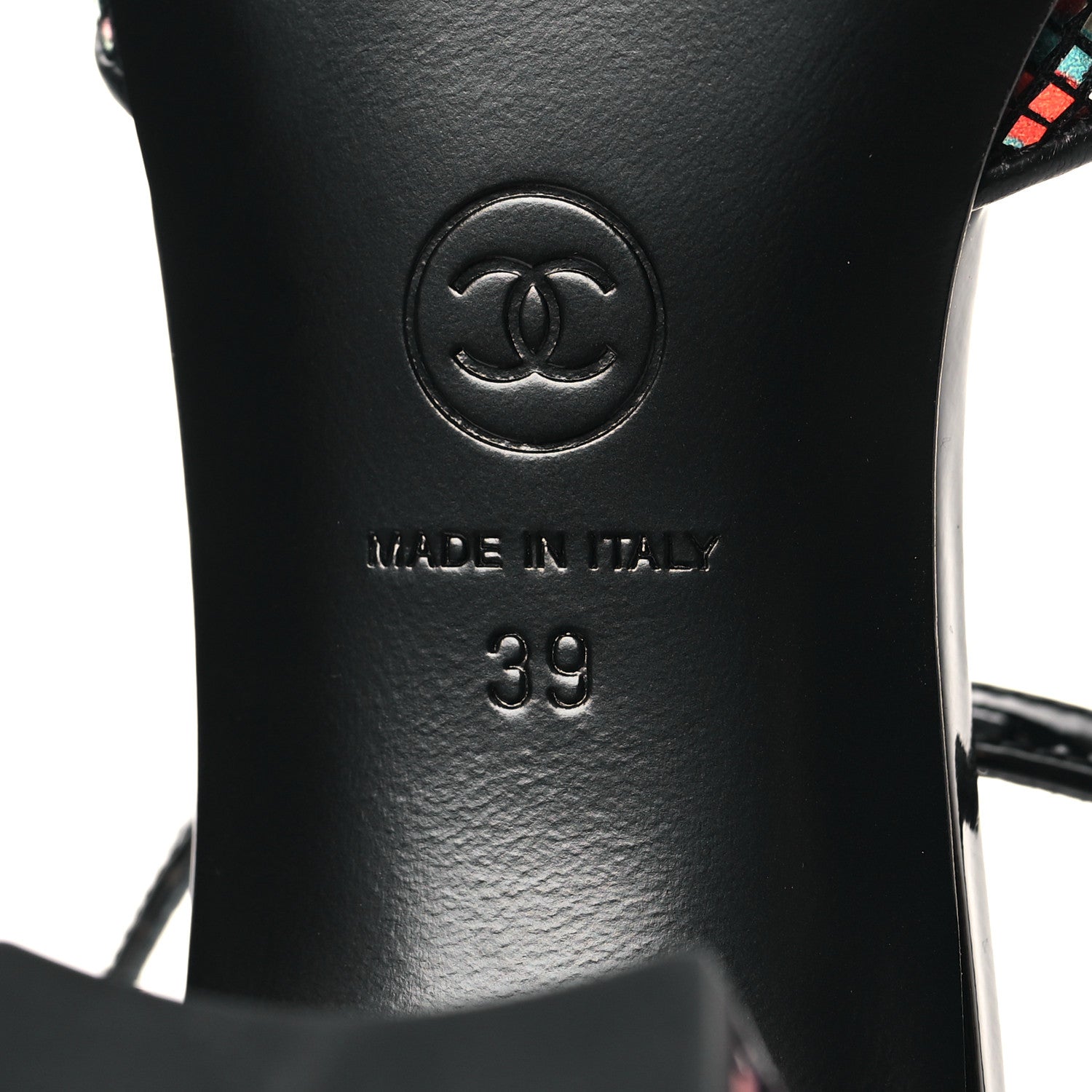 Chanel Glitter Ankle Strap Sandals 39 Multicolor 7 of 10