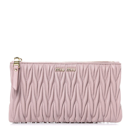 Miu Miu Nappa Matelasse Clutch Mughetto 1 of 8