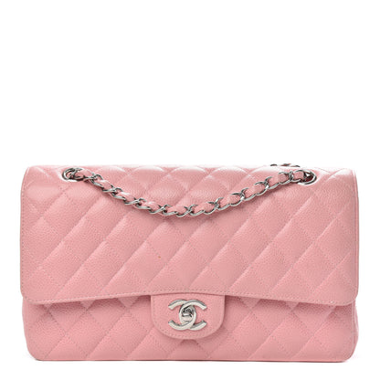 Chanel Caviar Quilted Medium Double Flap Pink 1 of 17