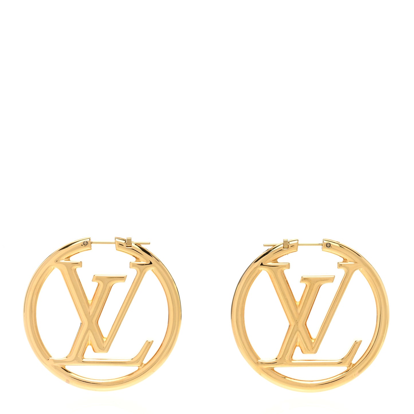 Metal Louise Hoop Earrings Gold