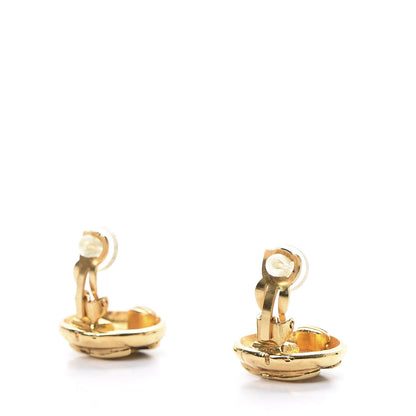 Chanel CC Button Clip On Earrings Gold 3 of 4