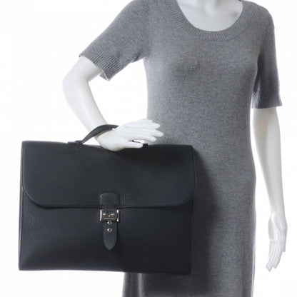Hermes Veau Togo Sac a Depeche 41 Serviette Briefcase Black 2 of 8