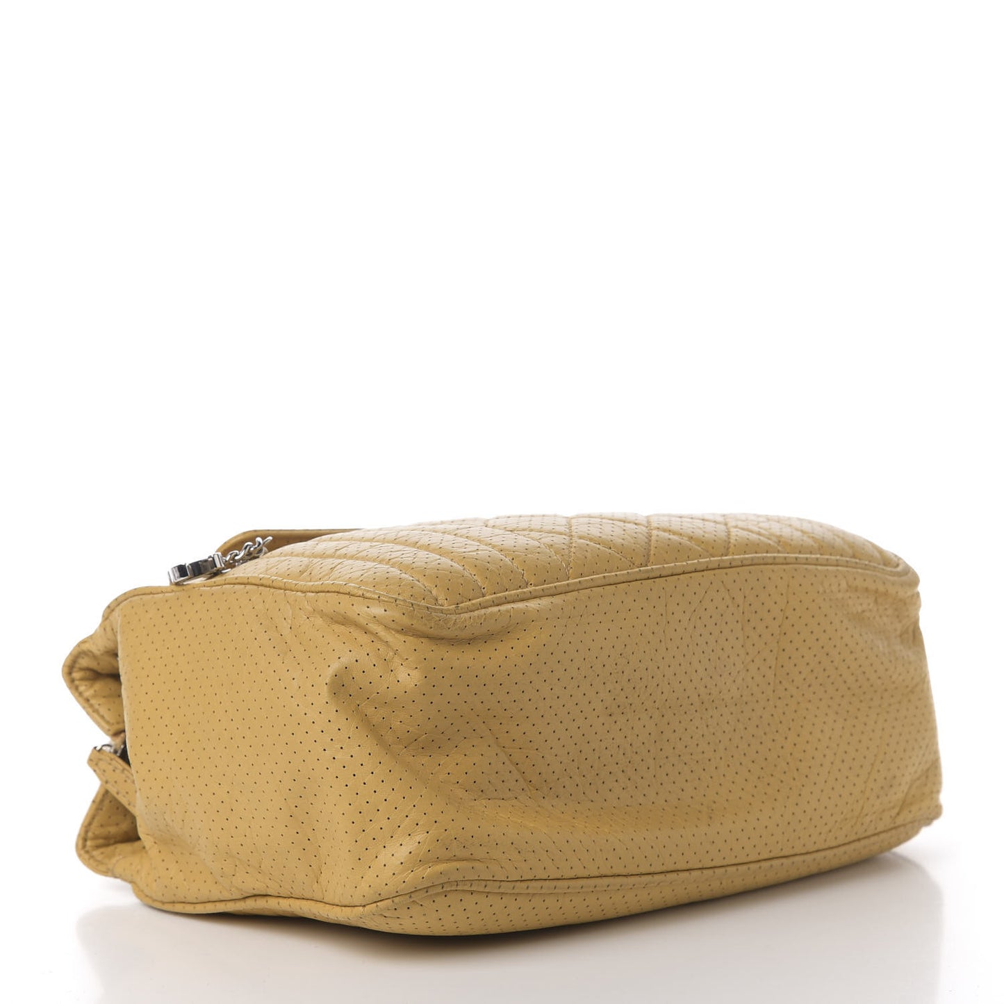 Calfskin Perforated 50's Satchel Yellow