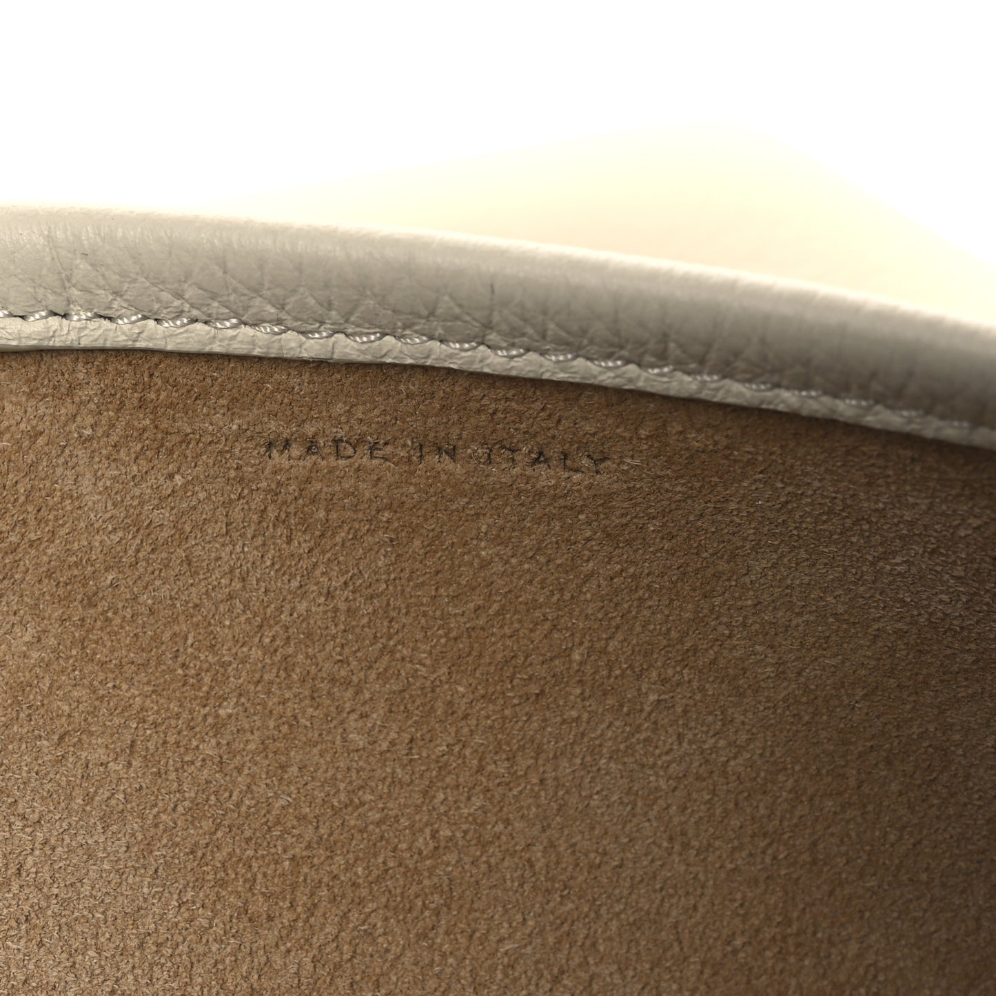 Grained Calfskin Large N/S Park Tote Ivory