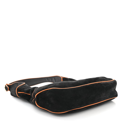 Gucci Nubuck Medium New Jackie Shoulder Bag Black Orange 3 of 13