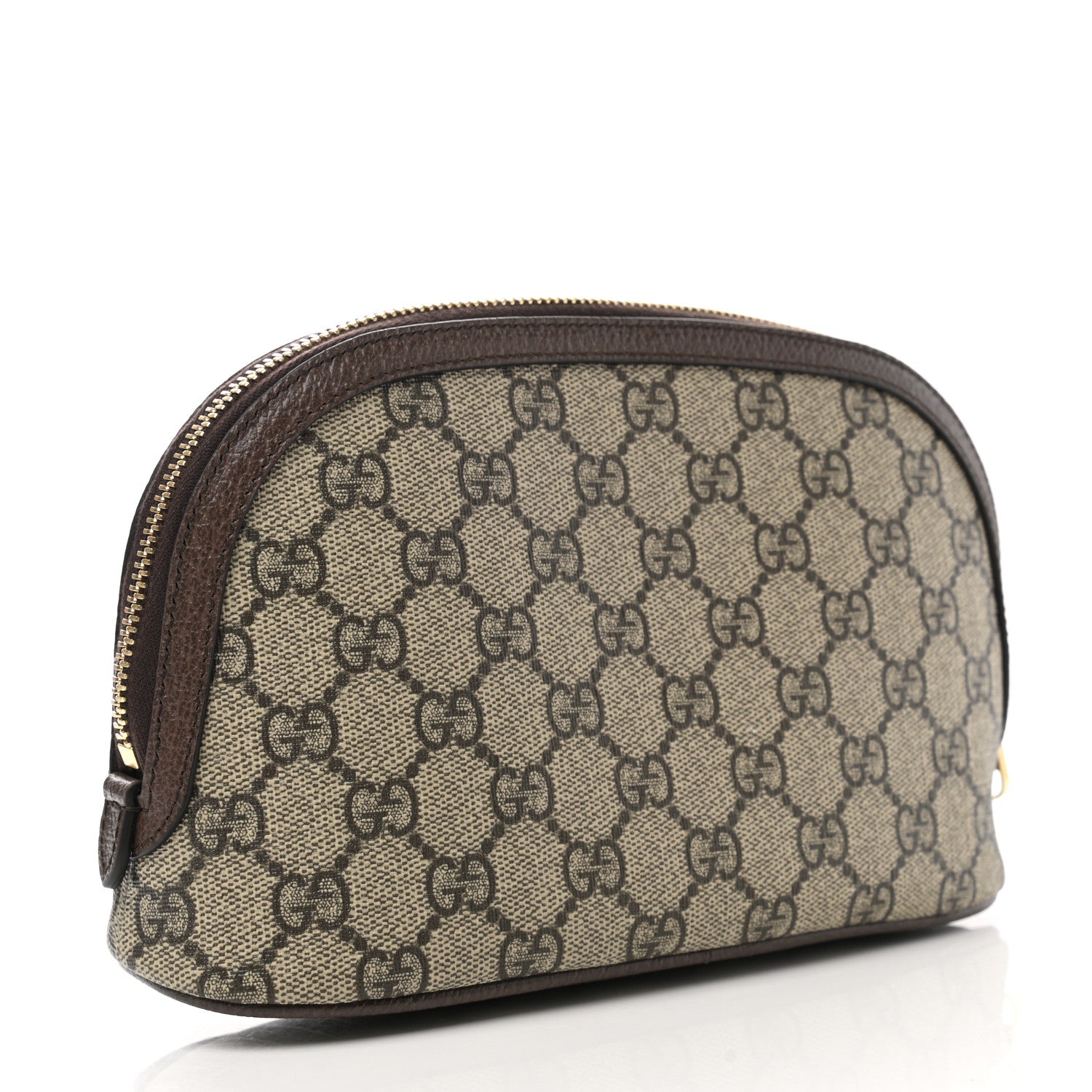 Gucci GG Supreme Monogram Textured Calfskin Web Large Ophidia Cosmetic Case Beige Ebony New Acero 3 of 8