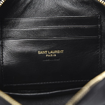 Saint Laurent Grain De Poudre Matelasse Monogram Mini Lou Camera Bag Black 6 of 9