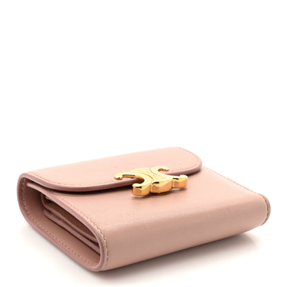 Celine Shiny Calfskin Small Triomph Wallet Antique Rose 4 of 14