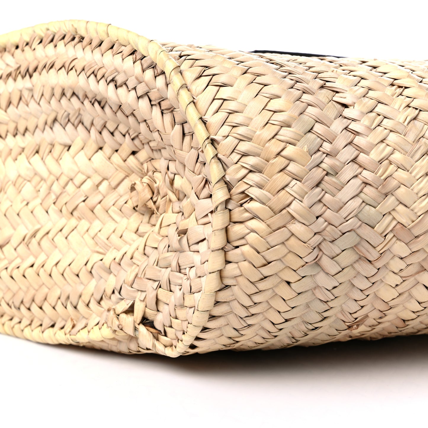Raffia Basket Tote Bag Cream Multi