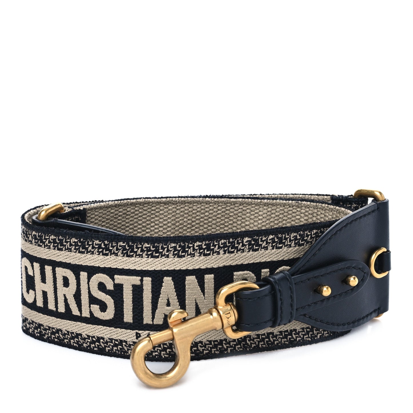 Canvas Embroidered Shoulder Strap Blue