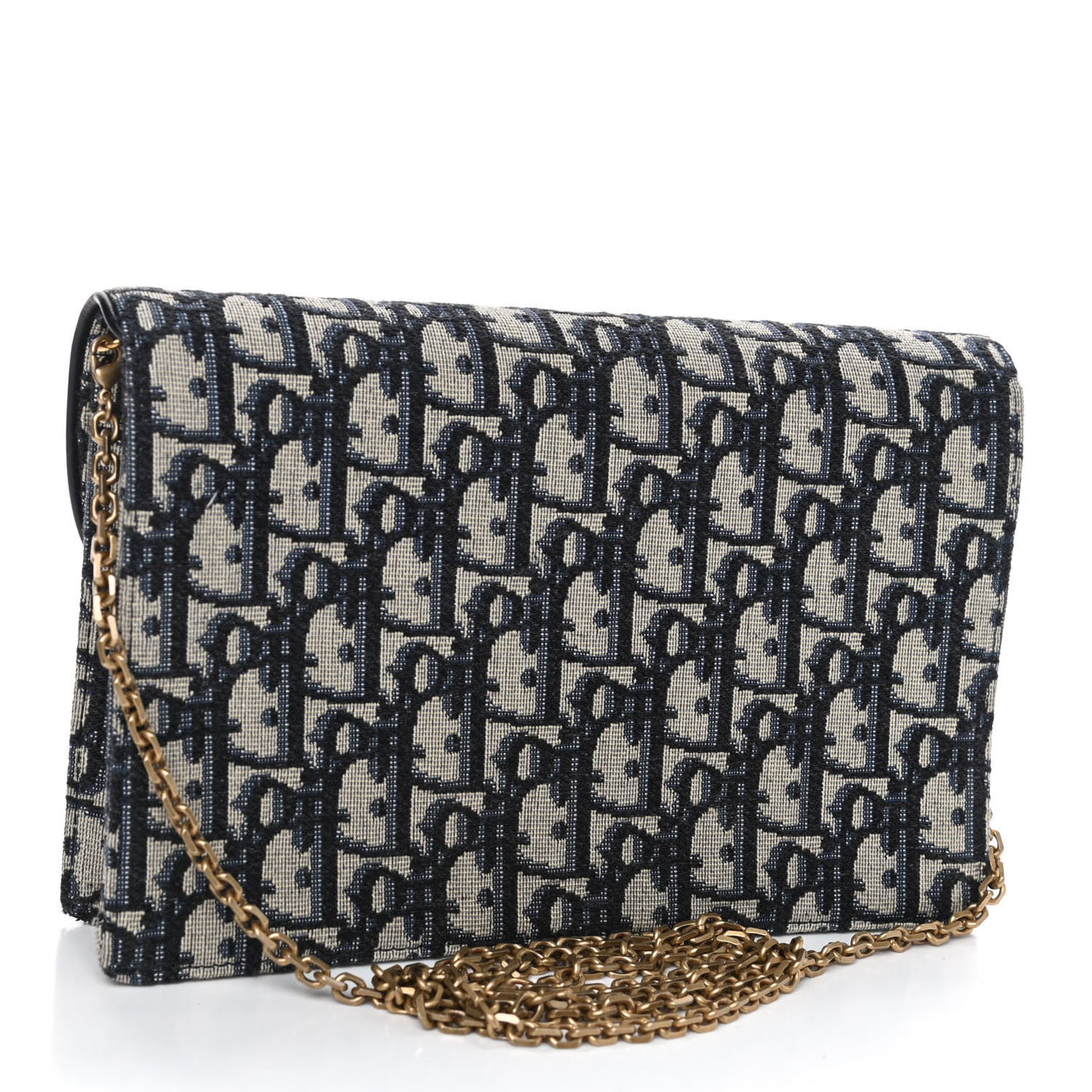 Oblique Saddle Chain Pouch Blue