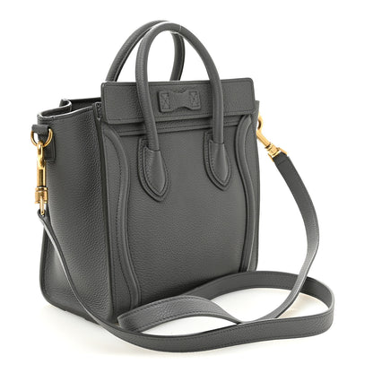 Celine Drummed Calfskin Nano Luggage Kohl 3 of 11