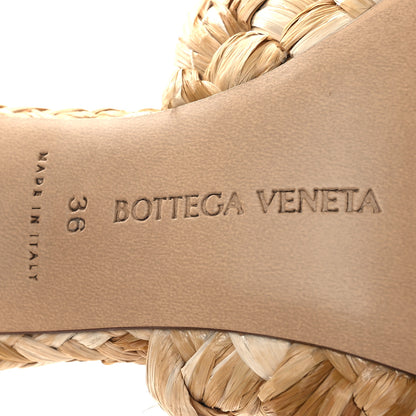 Bottega Veneta Raffia Twisted Intrecciato Stretch Mule Sandals 36 Macadamia 8 of 10