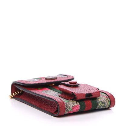 Gucci GG Supreme Monogram Flora Ophidia Phone Case Crossbody Red 3 of 8