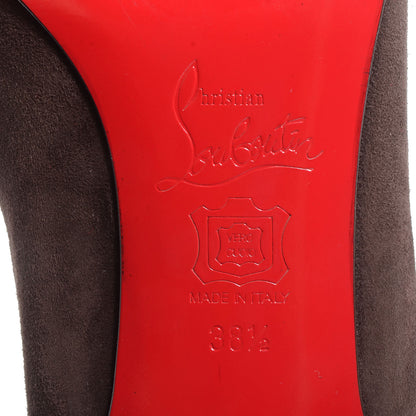Christian Louboutin Suede Bourge 50 Tall Boots 38.5 Brown 5 of 6