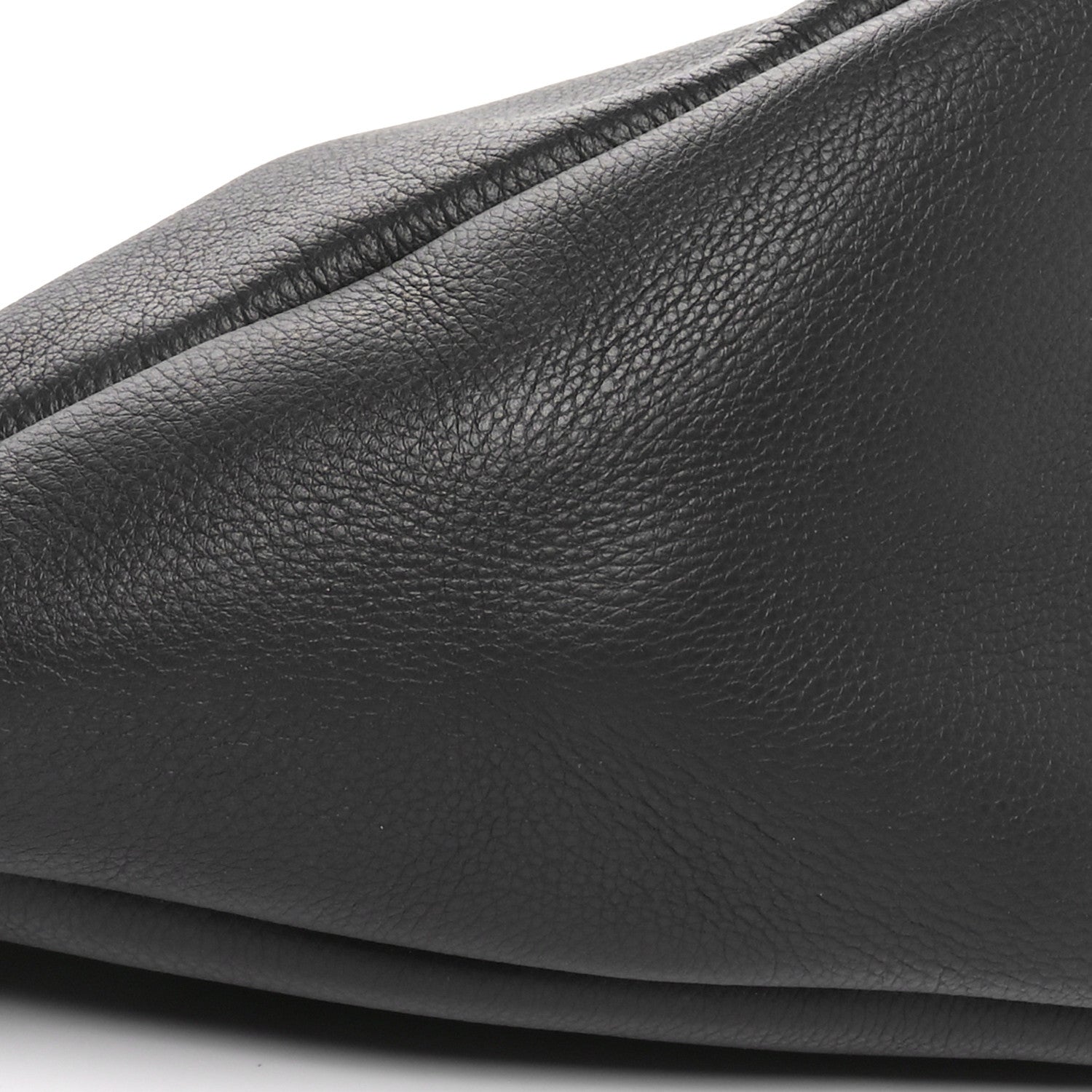 The Row Grained Calfskin Large Slouchy Banana Bag Black 9 of 10