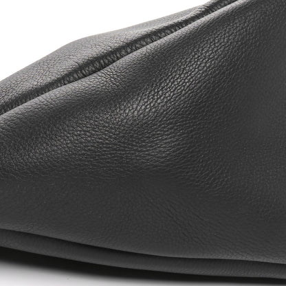 The Row Grained Calfskin Large Slouchy Banana Bag Black 9 of 10