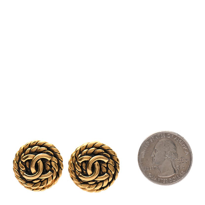 Chanel CC Clip On Earrings Gold 2 of 4