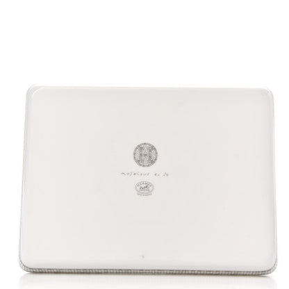 Hermes Porcelain Mosaique Au 24 Sushi Plate Platine 3 of 7