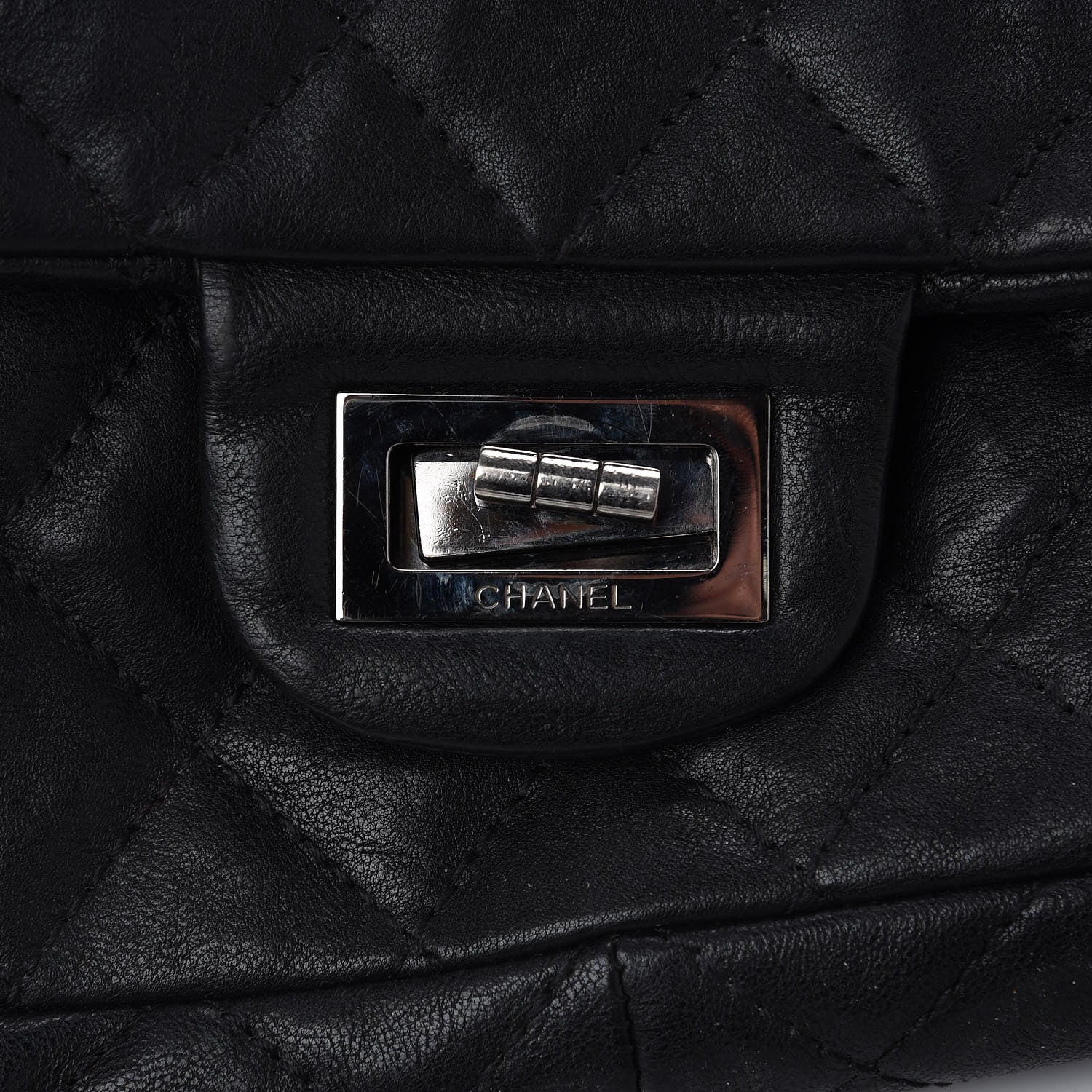 Chanel Calfskin Quilted Jumbo Easy Reissue Messenger Flap Black 10 of 13