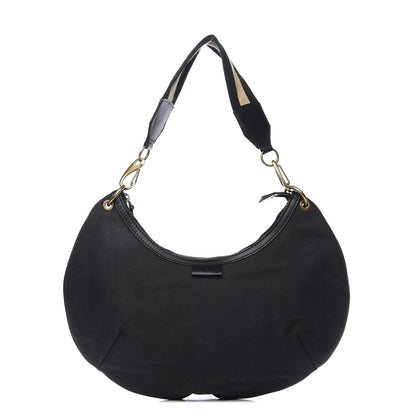 Gucci Canvas Web Hobo Black 1 of 9