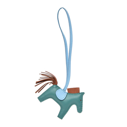 Hermes Milo Lambskin Grigri Rodeo Horse Bag Charm PM Vert Verone Gold Celeste 1 of 4