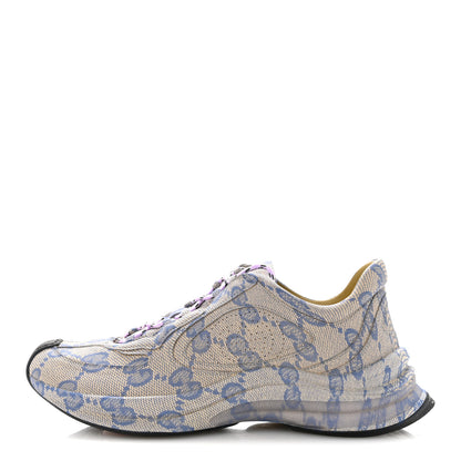 Gucci Ultralight Plume Calfskin Monogram Printed Womens Gucci Run Sneakers 40.5 Beige Blue 1 of 11