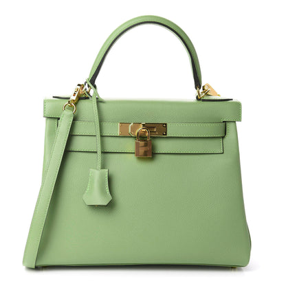Hermes Evercolor Kelly Retourne 28 Vert Criquet 1 of 11
