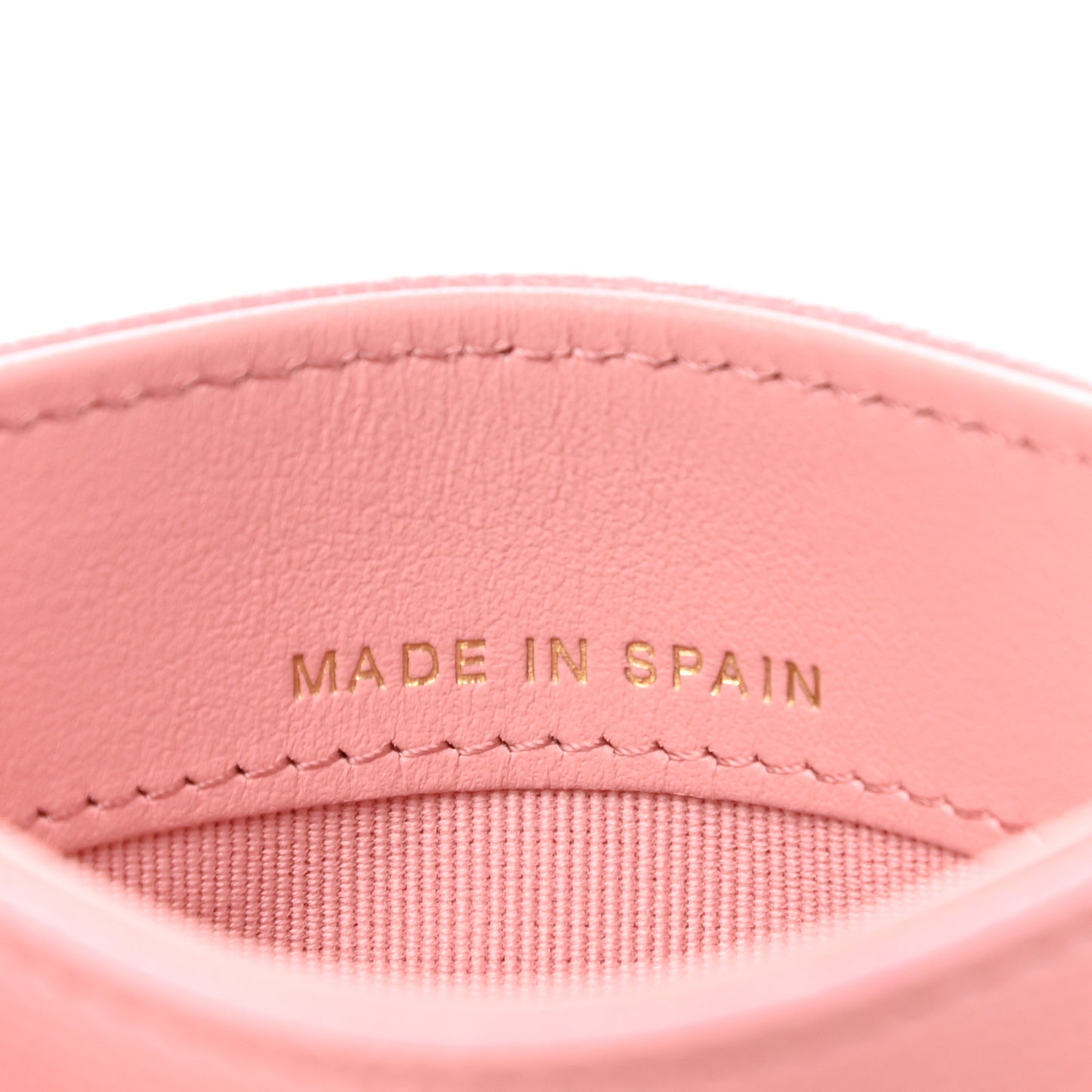 Caviar Quilted Card Holder Pink