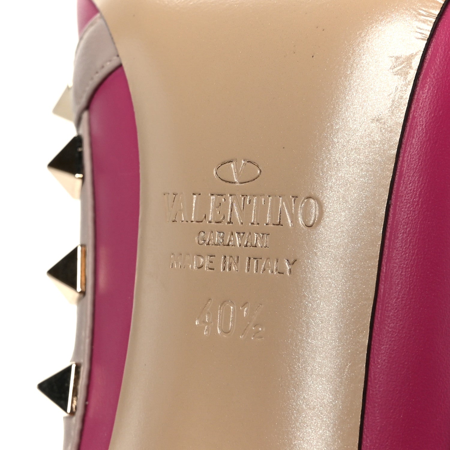 Valentino Garavani Calfskin Nappa Rockstud Ankle Strap 100mm Pumps 40.5 Deep Cyclamin Poudre 8 of 10