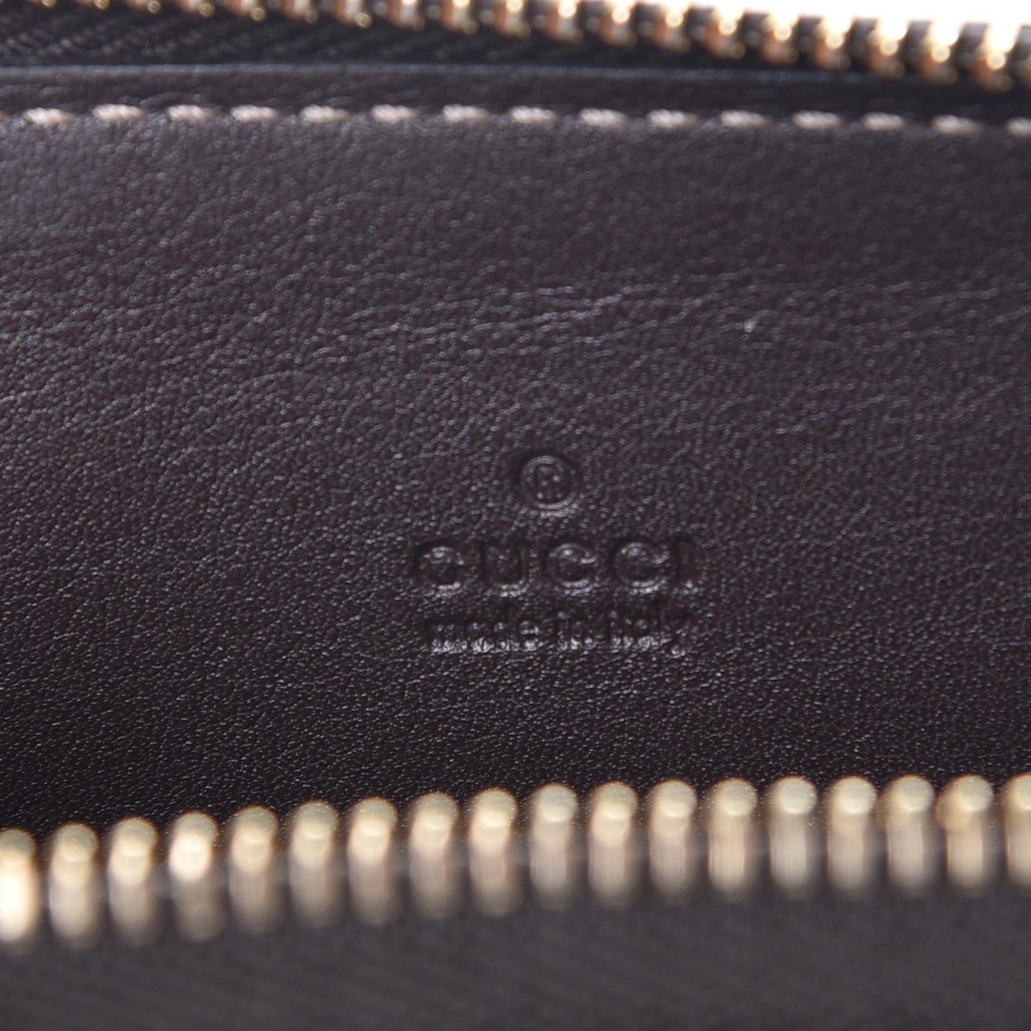 Monogram Zip Around Card Case Brown
