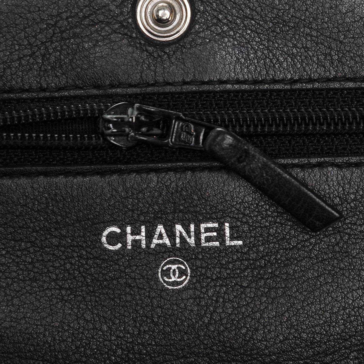 Chanel Caviar Timeless CC Wallet On Chain WOC Black 5 of 8