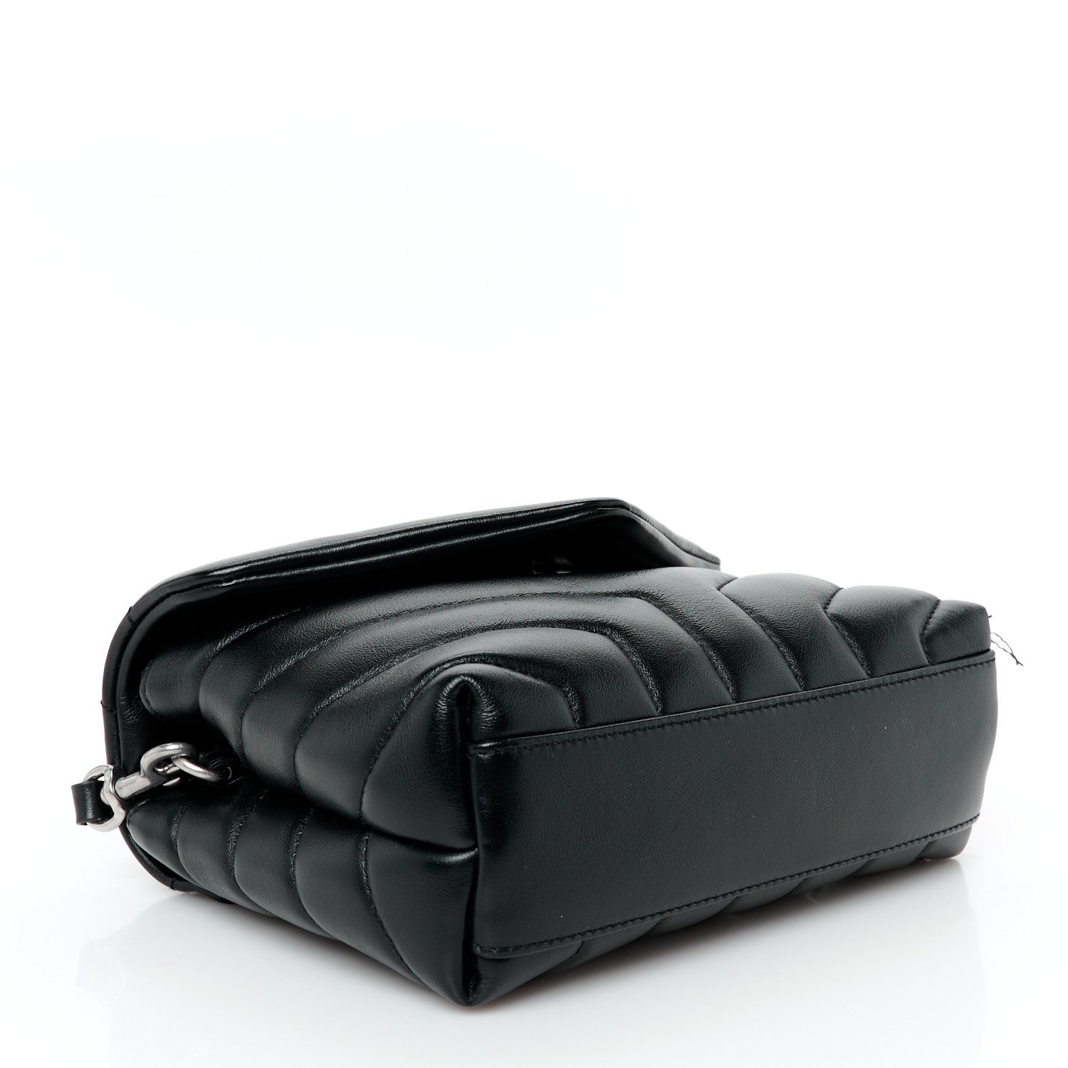 Saint Laurent Calfskin Y Quilted Monogram Toy Loulou Crossbody Bag Black 4 of 12