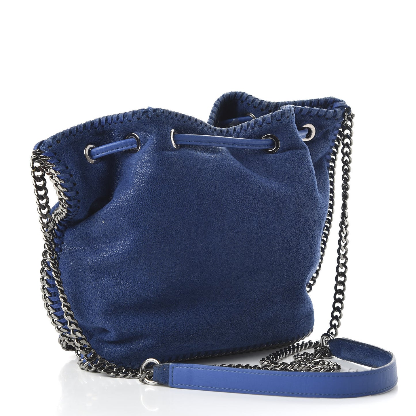 Shaggy Deer Small Falabella Bucket Bag Cornflower