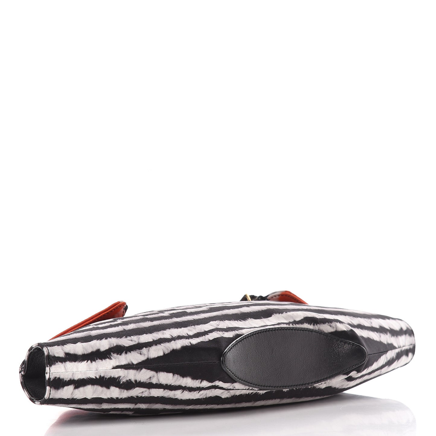 Silk Printed De Manta Clutch Red Black White