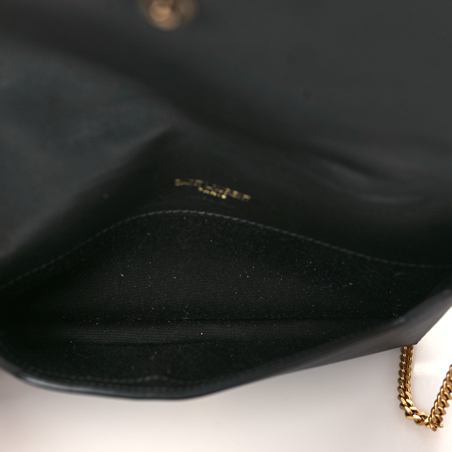 Saint Laurent Canvas Striped Phone Holder Crossbody Beige Black 5 of 10