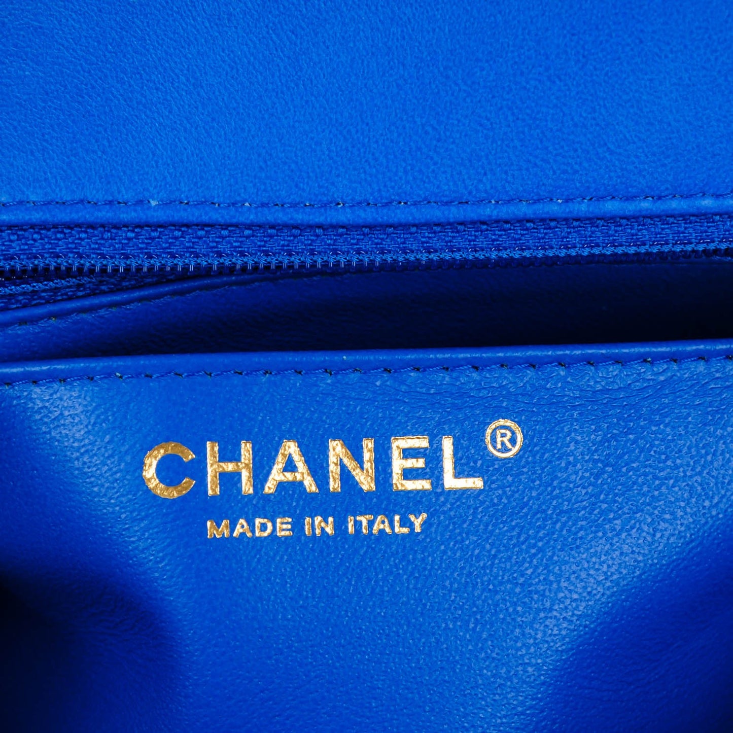Lambskin Quilted Mini Square Flap Blue