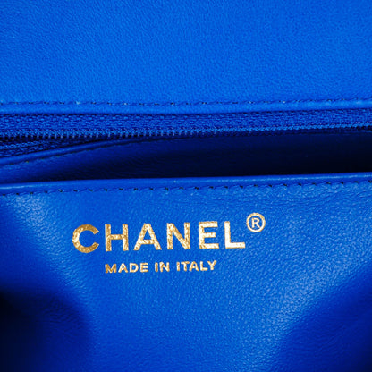 Chanel Lambskin Quilted Mini Square Flap Blue 8 of 8