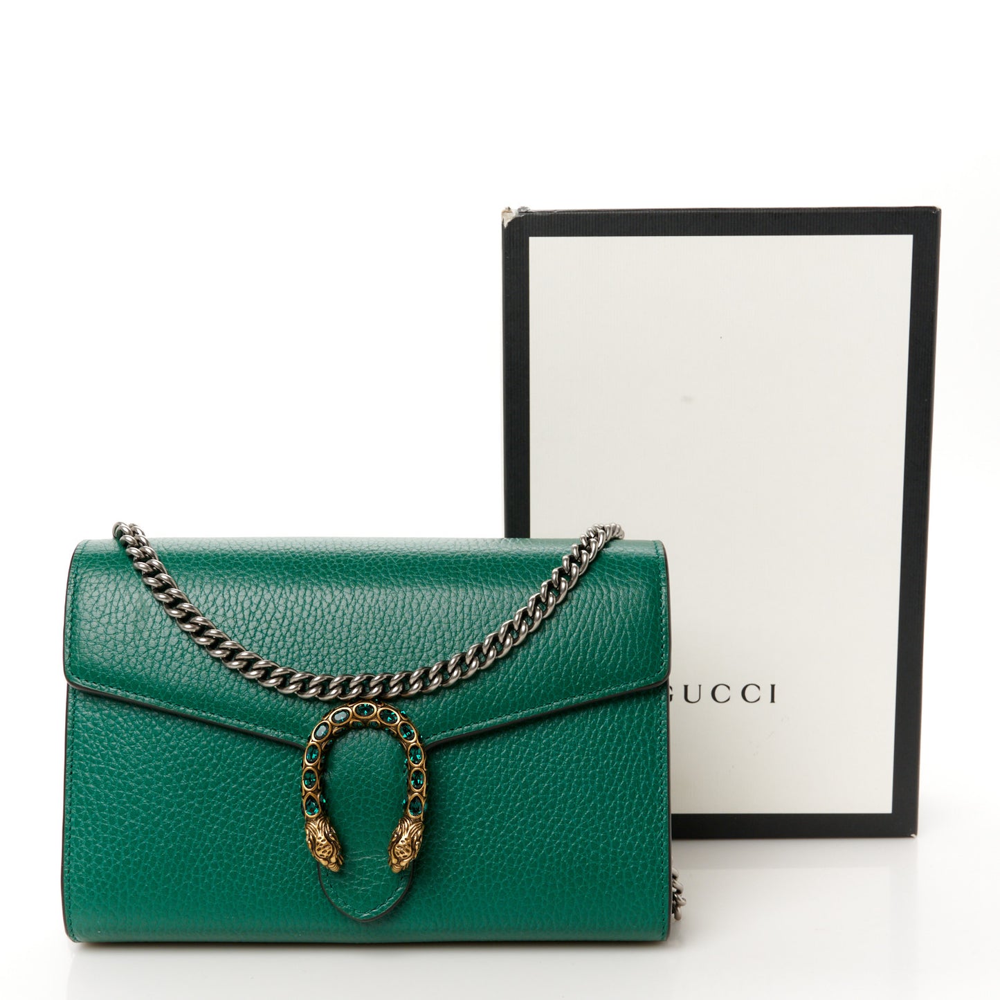 Calfskin Mini Dionysus Chain Wallet Emerald