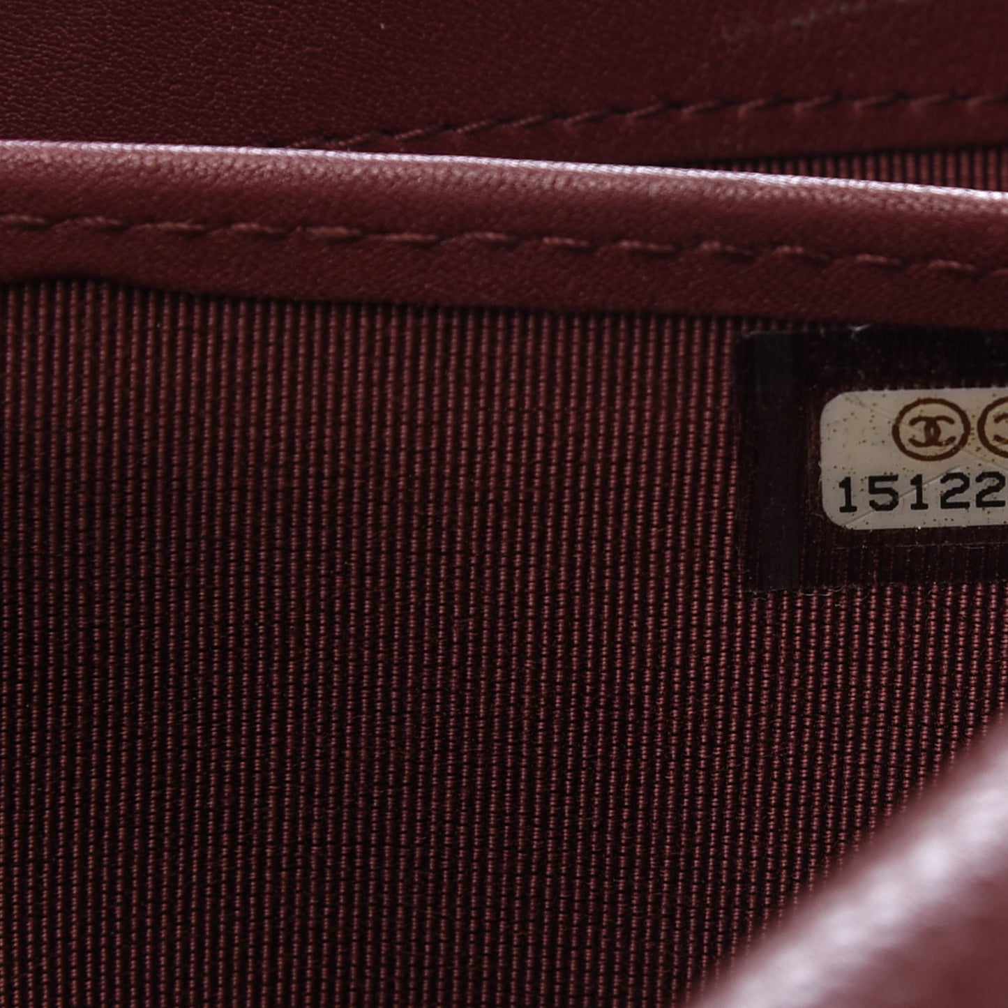 Caviar Quilted Large Gusset Flap Wallet Dark Red