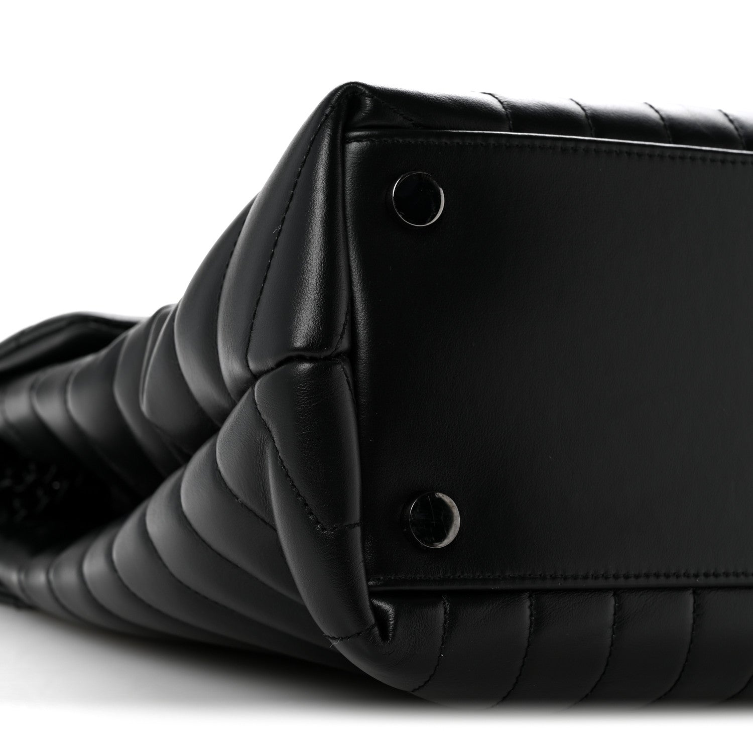 Saint Laurent Calfskin Y Quilted Monogram Monochrome Large Loulou Chain Satchel Black 9 of 14