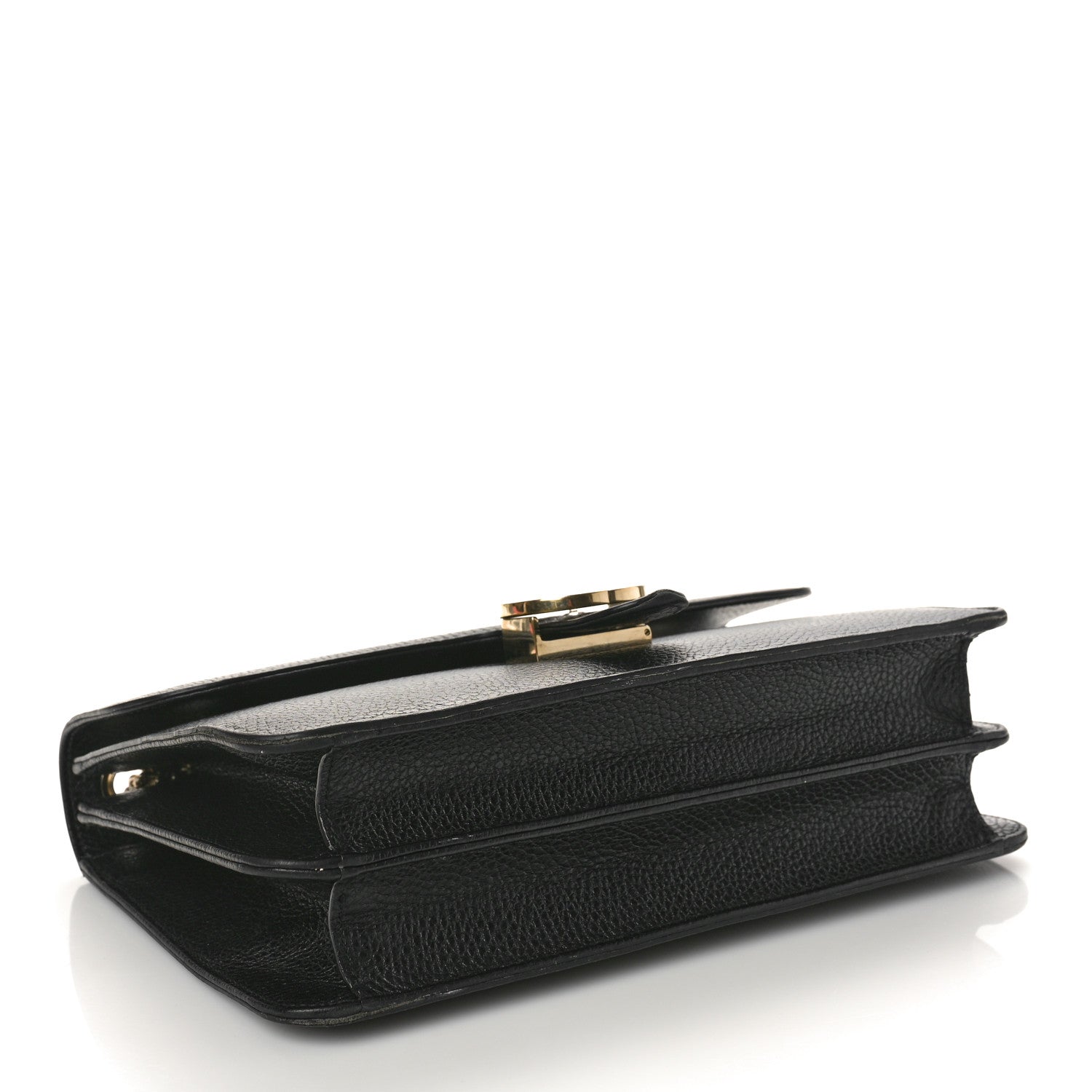 Gucci Dollar Calfskin Interlocking G Shoulder Bag Black 4 of 11