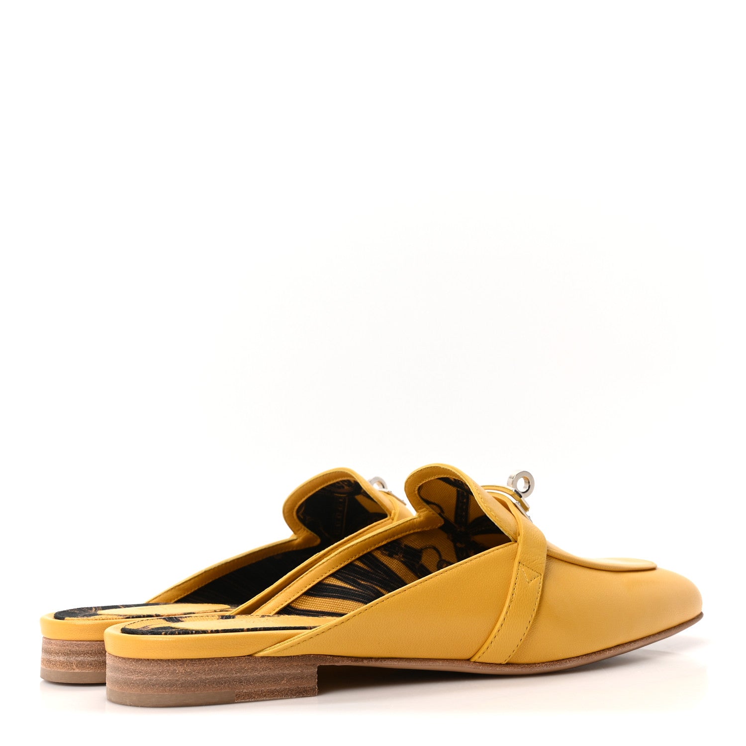 HERMES イエロー系 ミュール NEW HERMES JAUNE IMPERIAL ORAN SANDAL 37 7 SLIPPER YELLOW SNEAKER