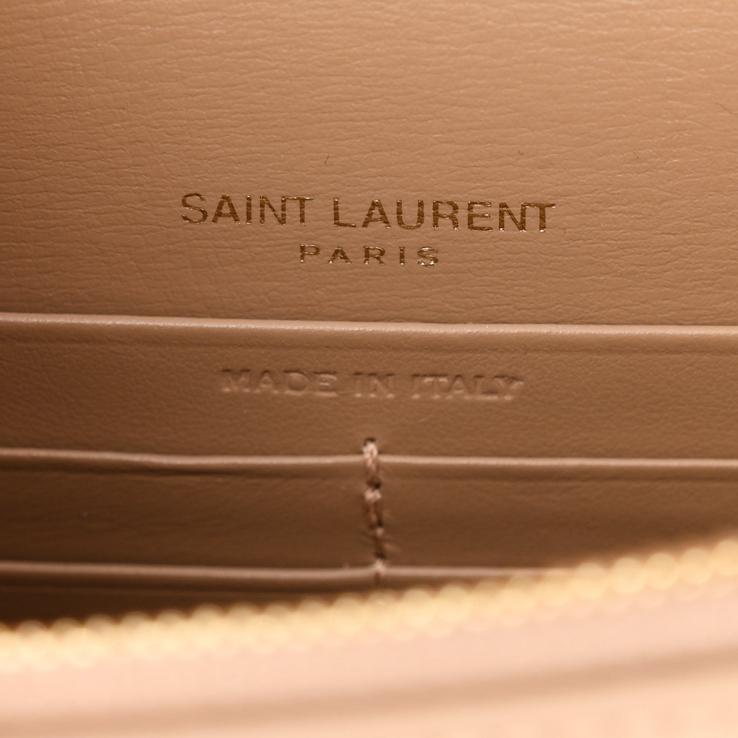 Saint Laurent Calfskin Monogram Sunset Chain Wallet Dark Toffee 6 of 11